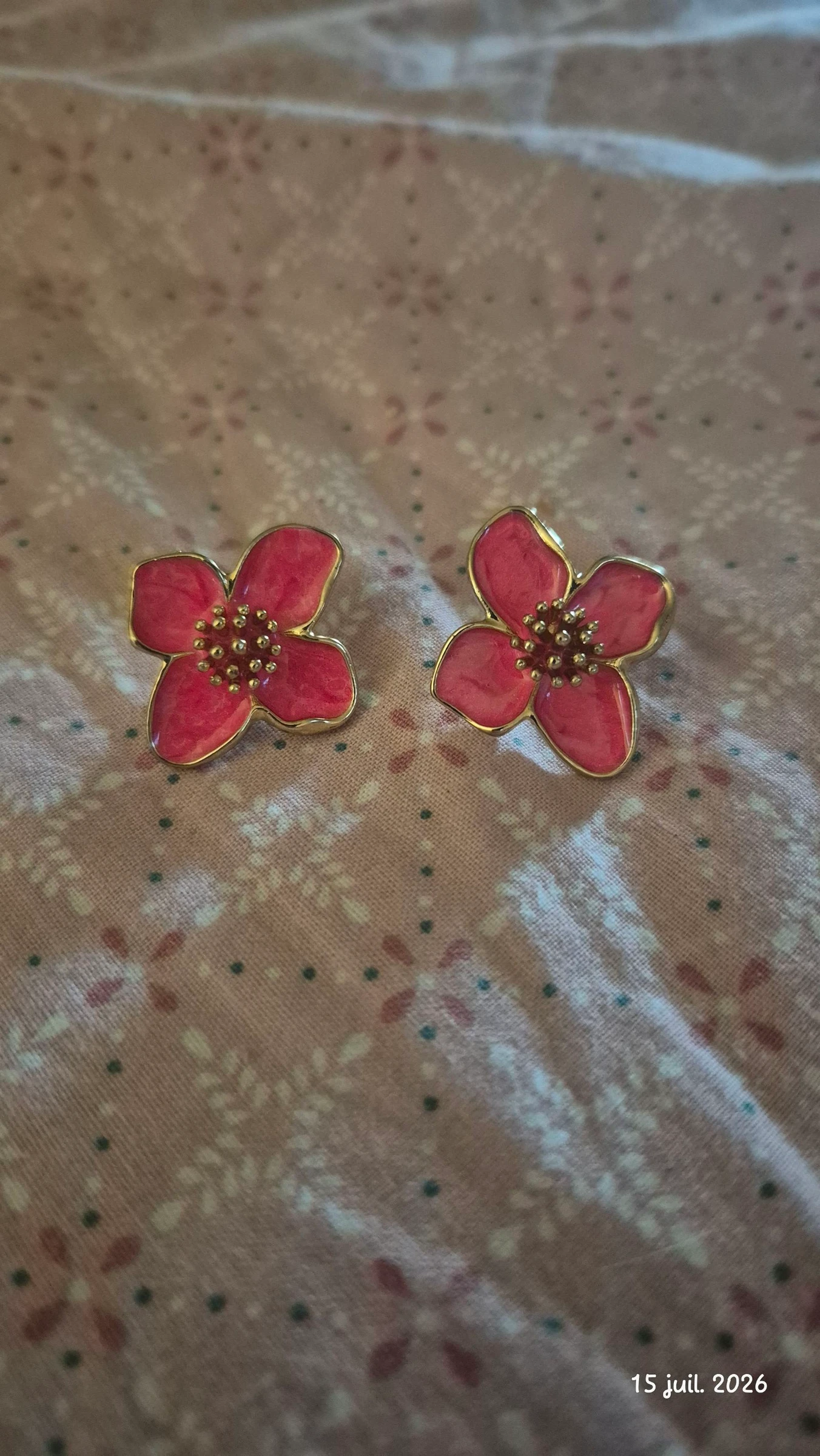 Lindos brincos rosa e dourados – photo 3